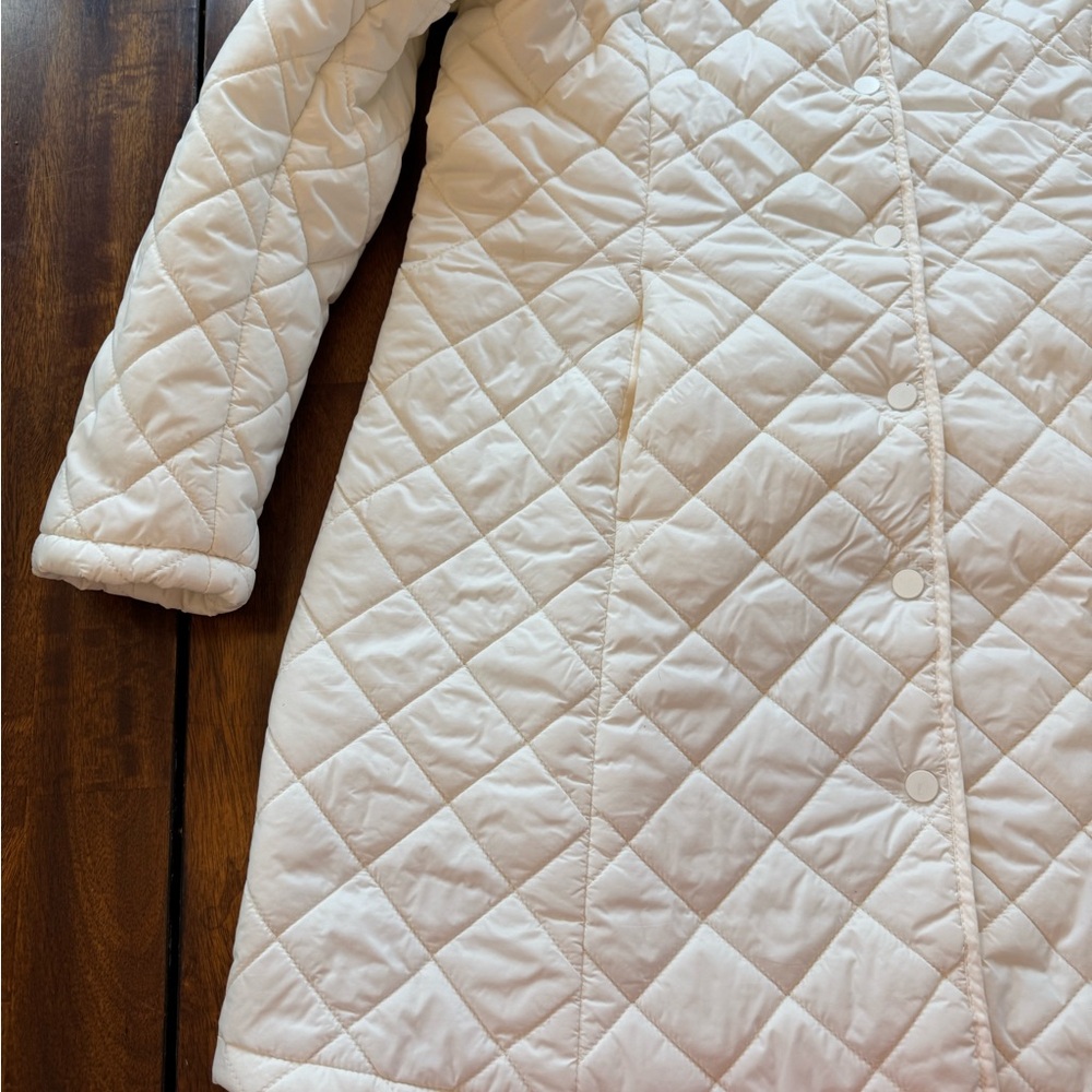 Liz Claiborne White Cream Quilted Puffer Jacket - Picture 4 of 12